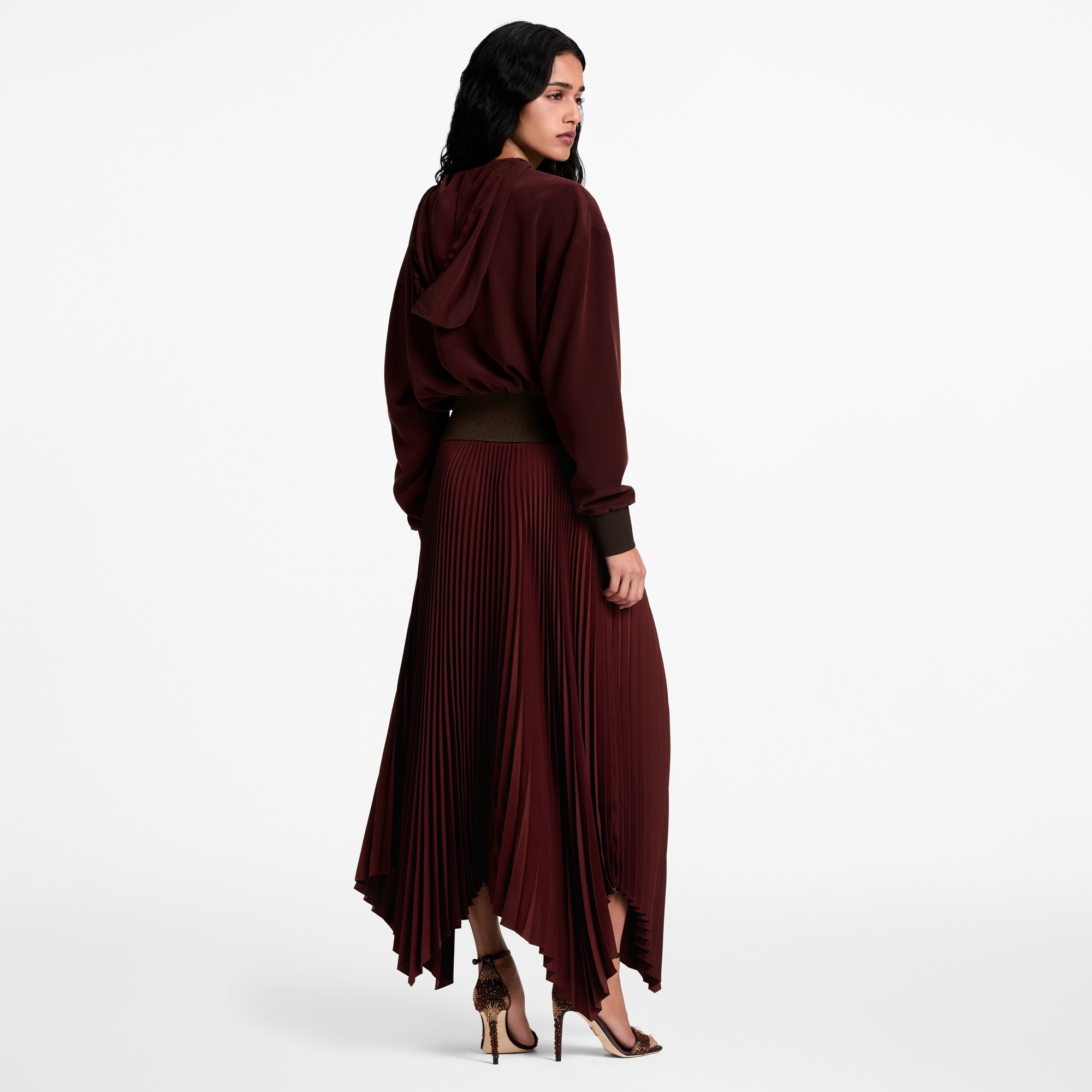 Silk Zip-Up Hoodie - Luxury Red | LOUIS VUITTON